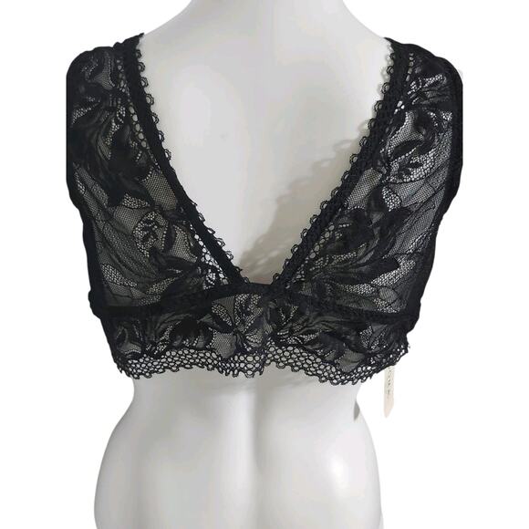 NEW SOMA Plus Size Intimates Black XX-LARGE Embraceable Plunge Lace Bralette - Picture 8 of 11